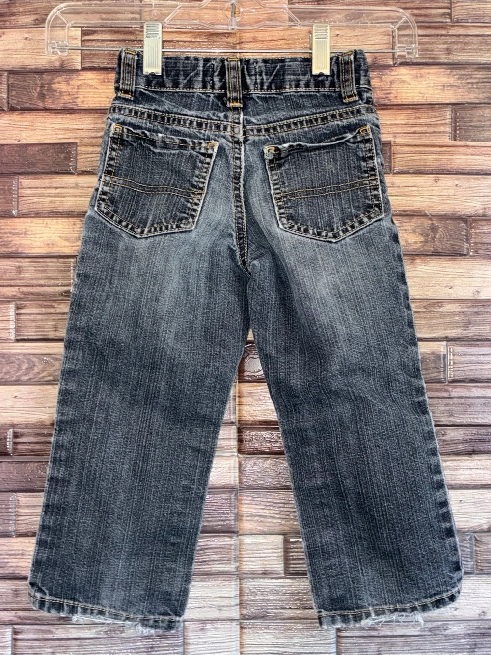 Pre Owned Old Navy Kids Dark Wash Distressed Jeans 3T